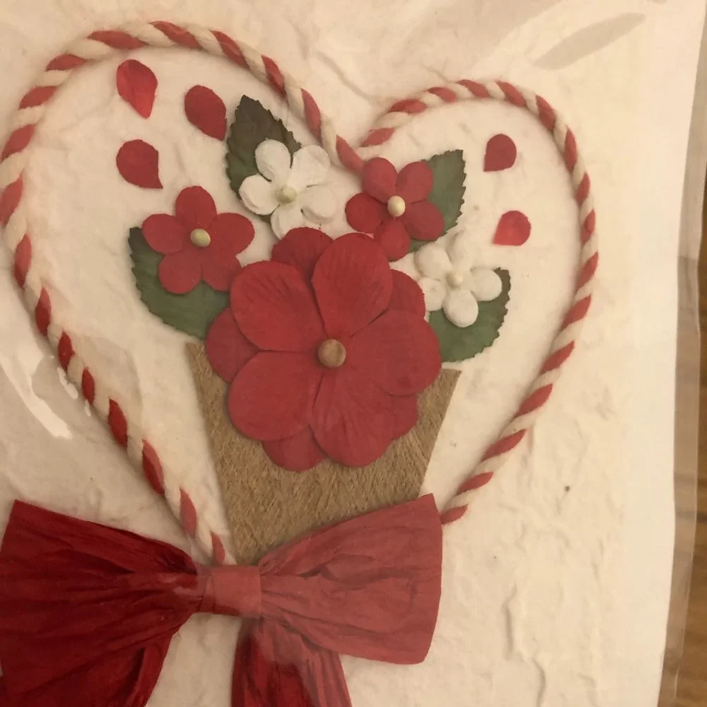 3 Handcrafted greetings love cards for Valentine's day, w/ envelopes